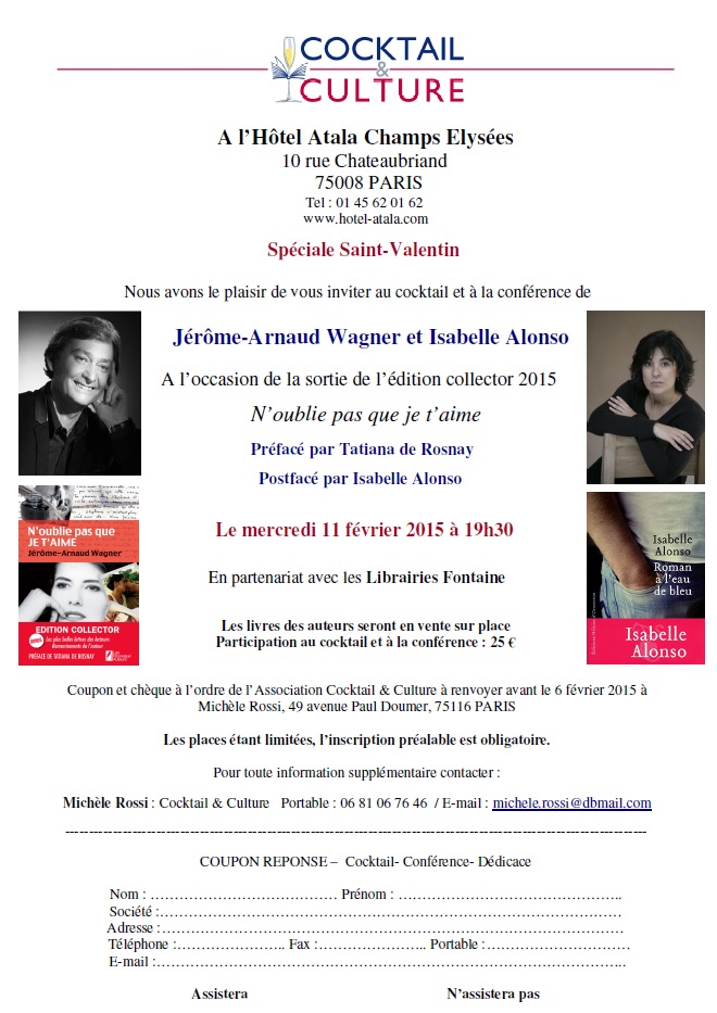 Invitation Jerome-Arnaud Wagner et Isabelle Alonso