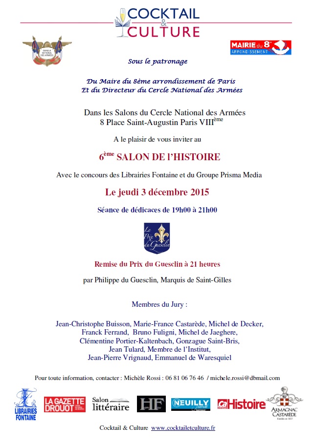 Invitation 6eme Salon de l'Histoire