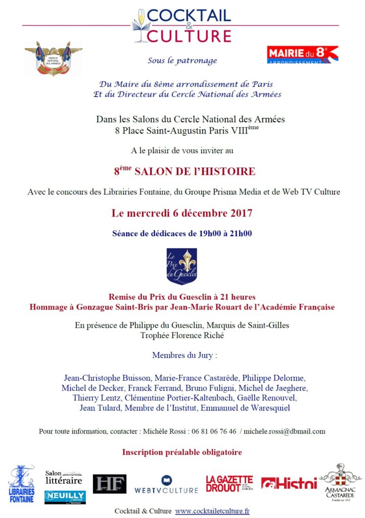 Invitation 8eme Salon de l'Histoire