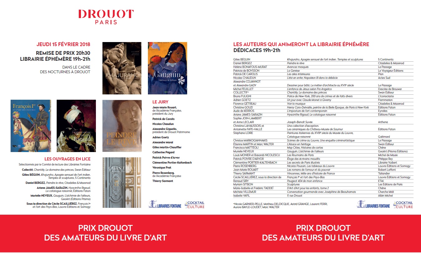 Gazette de Drouot - Auteurs Librairie Ephémère 15 février 2018