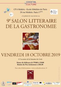 Affiche 9ème Salon Littéraire de la Gastronomie