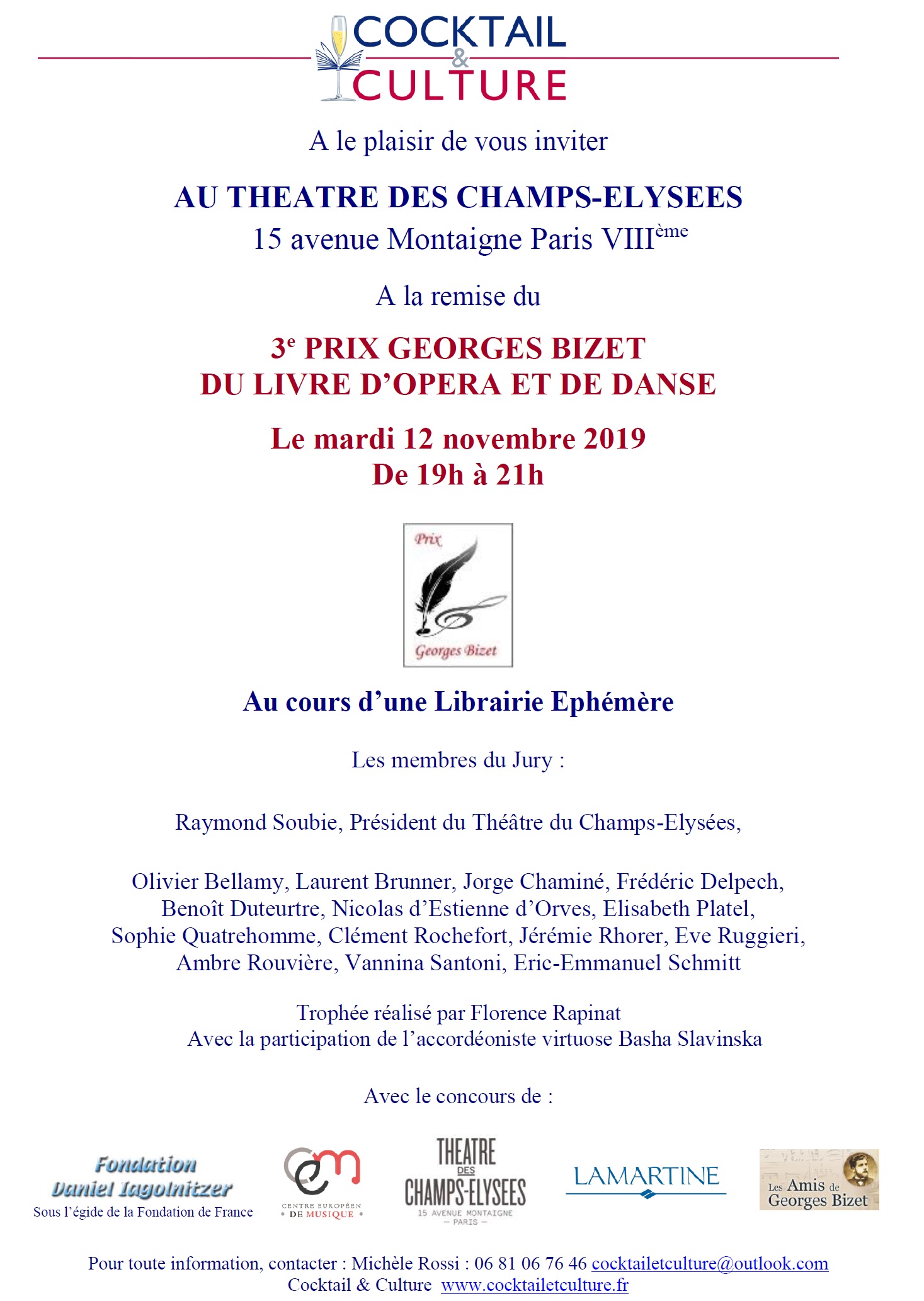 Invitation Prix Georges Bizet 2019