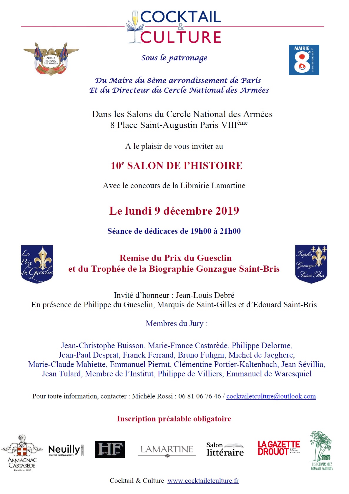 Invitation 10e Salon de l'Histoire