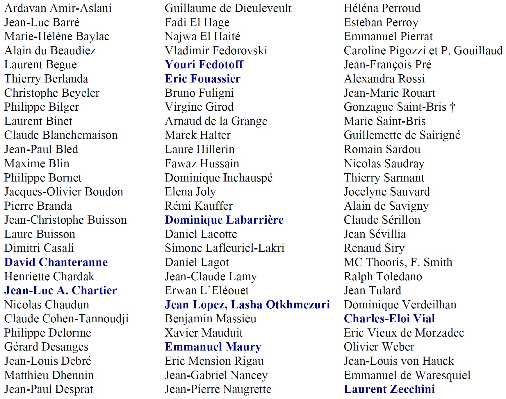 Liste auteurs 10e Salon de l'Histoire