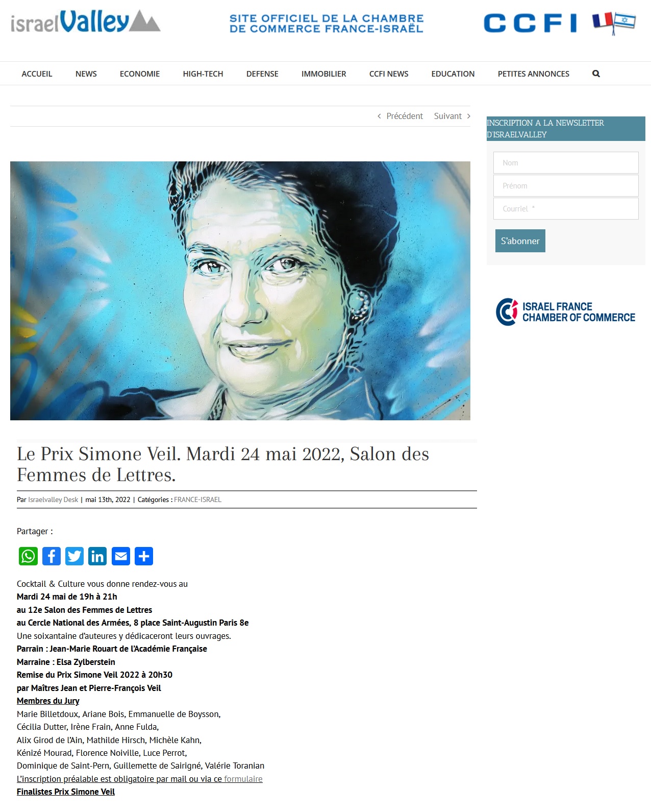 Prix Simone Veil 2022