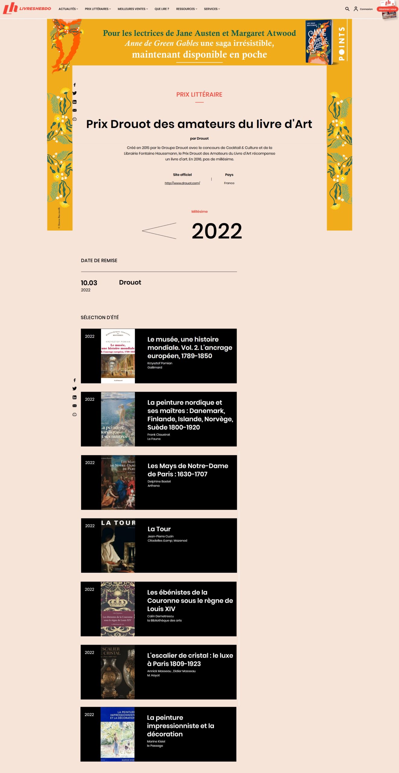 Livres Hebdo du 16 février 2022 (Prix Drouot)