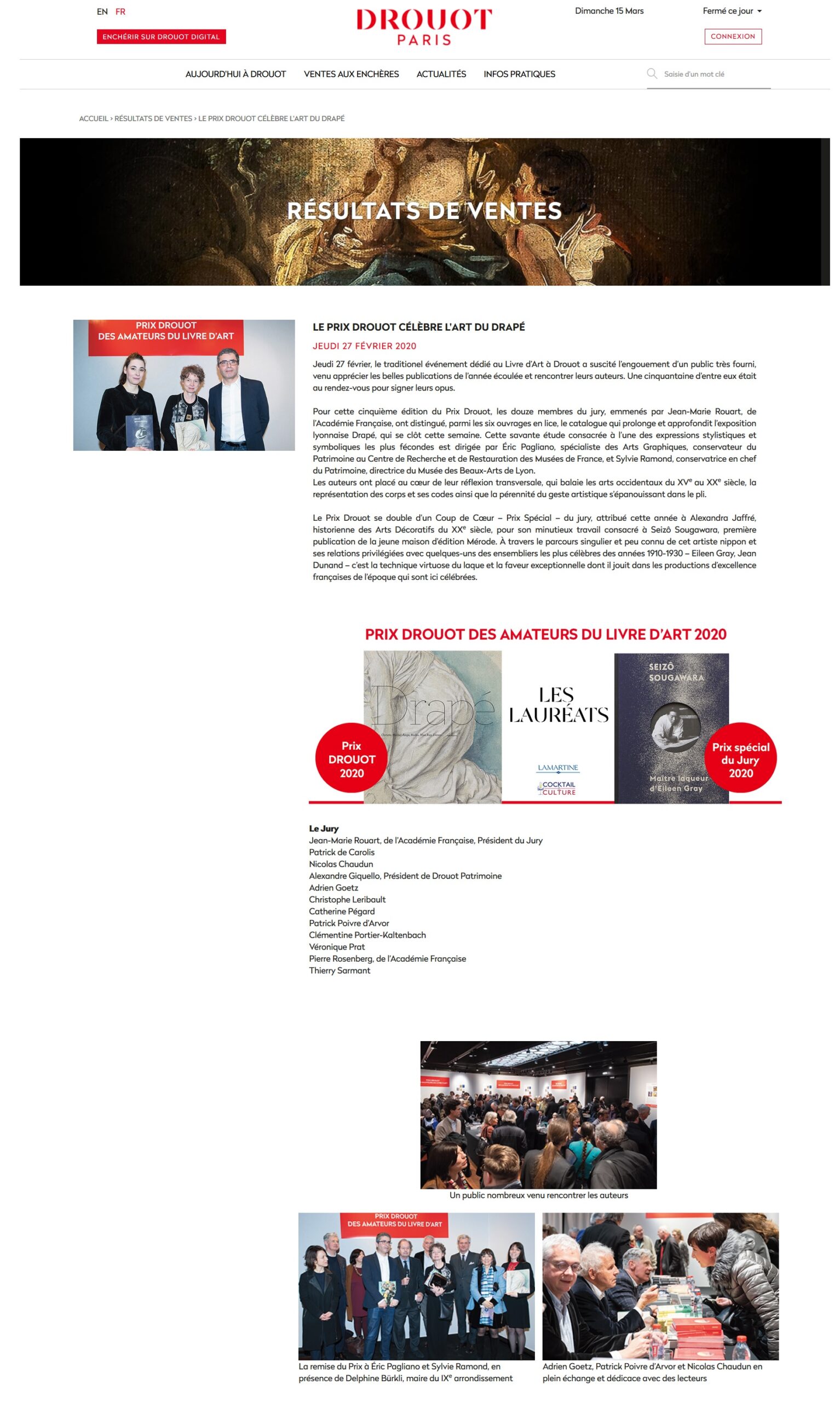 Site Internet Drouot 15 mars 2020