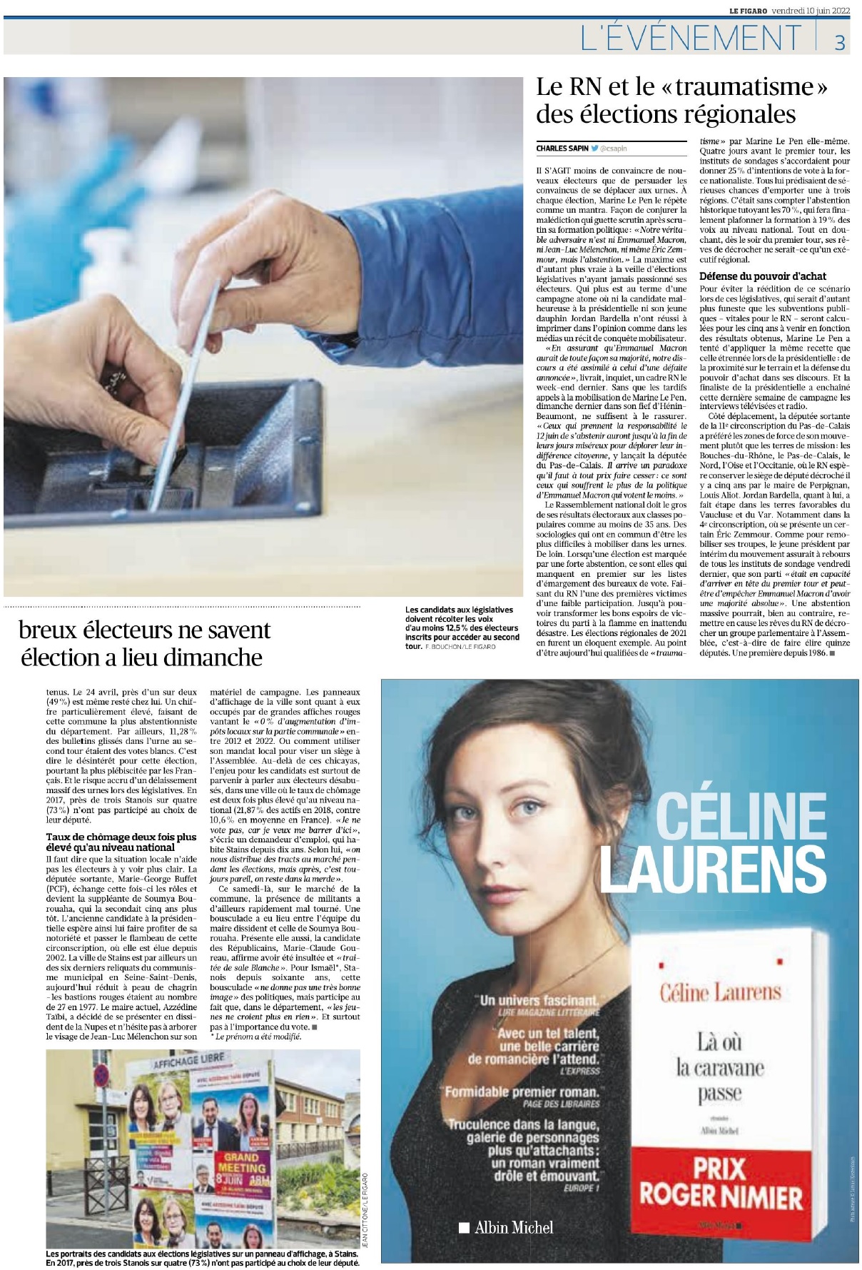 Prix Roger Nimier 2022 – Le Figaro du 10 juin 2022