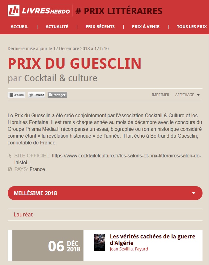 9ème Salon de l’Histoire et Prix du Guesclin 2018